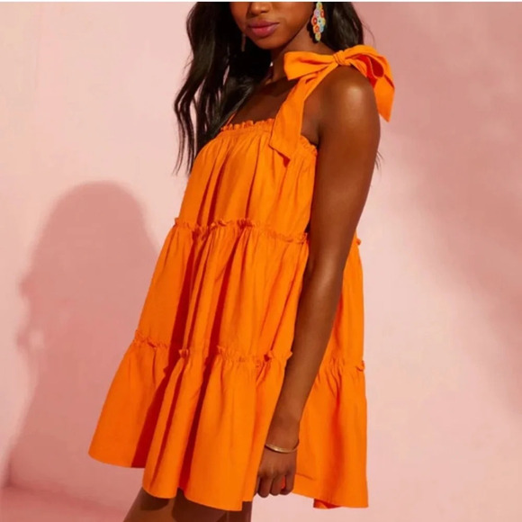 Idem Ditto | Bow Tie Tiered Mini Dress | Size: XL - Picture 3 of 9